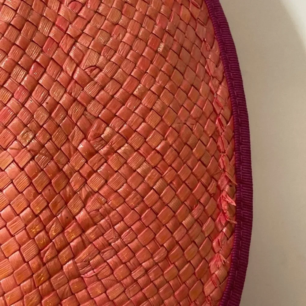 Chic Tan and Pink Wide-Brimmed Hat - Picture 14 of 16
